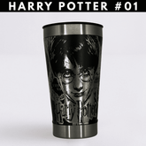 Harry Potter #01 – Copo Térmico Preto Personalizado 360° a Laser + Brinde