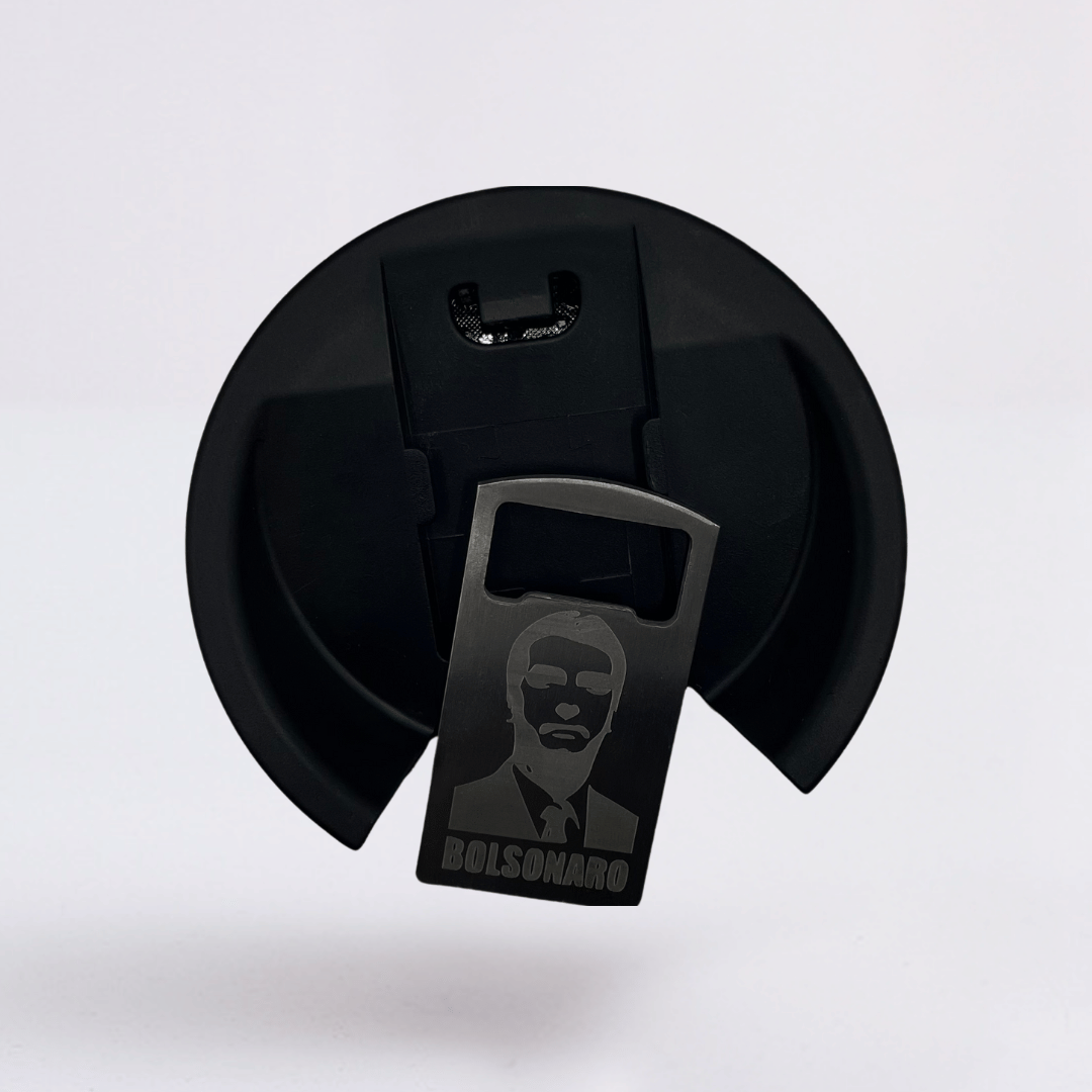 Mito Patriota #01 - Copo Térmico Preto Personalizado 360° - Nome Grátis + Tirante