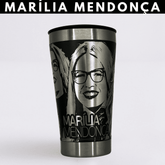 Marília Mendonça  – Copo Térmico Preto Personalizado 360° a Laser + Brinde