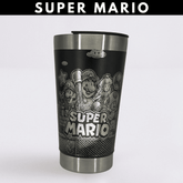 Super Mario – Copo Térmico Preto Personalizado 360° a Laser + Brinde