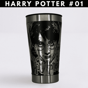 Harry Potter #01 – Copo Térmico Preto Personalizado 360° a Laser + Brinde