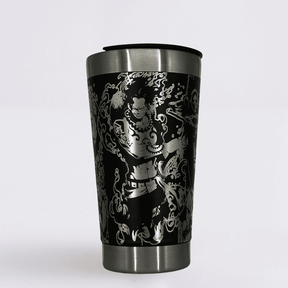 One Piece – Copo Térmico Preto Personalizado 360° a Laser + Brinde