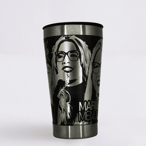 Marília Mendonça  – Copo Térmico Preto Personalizado 360° a Laser + Brinde