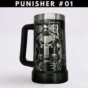Punisher #01 –  Caneca Térmica Preta 710ML - Gravação 360° a Laser + Brinde