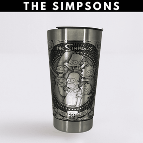 The Simpsons – Copo Térmico Preto Personalizado 360° a Laser + Brinde